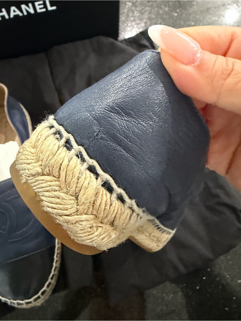 Chanel Espadrilles Navy / Black size 38 - Picture 7 of 12